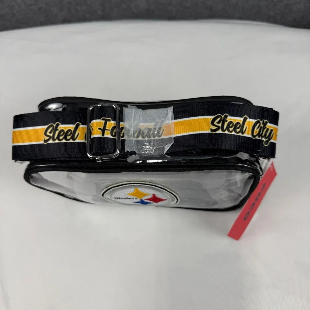 FOCO Pittsburgh Steelers Clear Crossbody Bag NFL Stadium Approved Steel City NEW